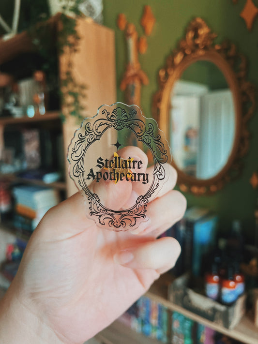 Stellaire Apothecary Clear Acrylic Pin