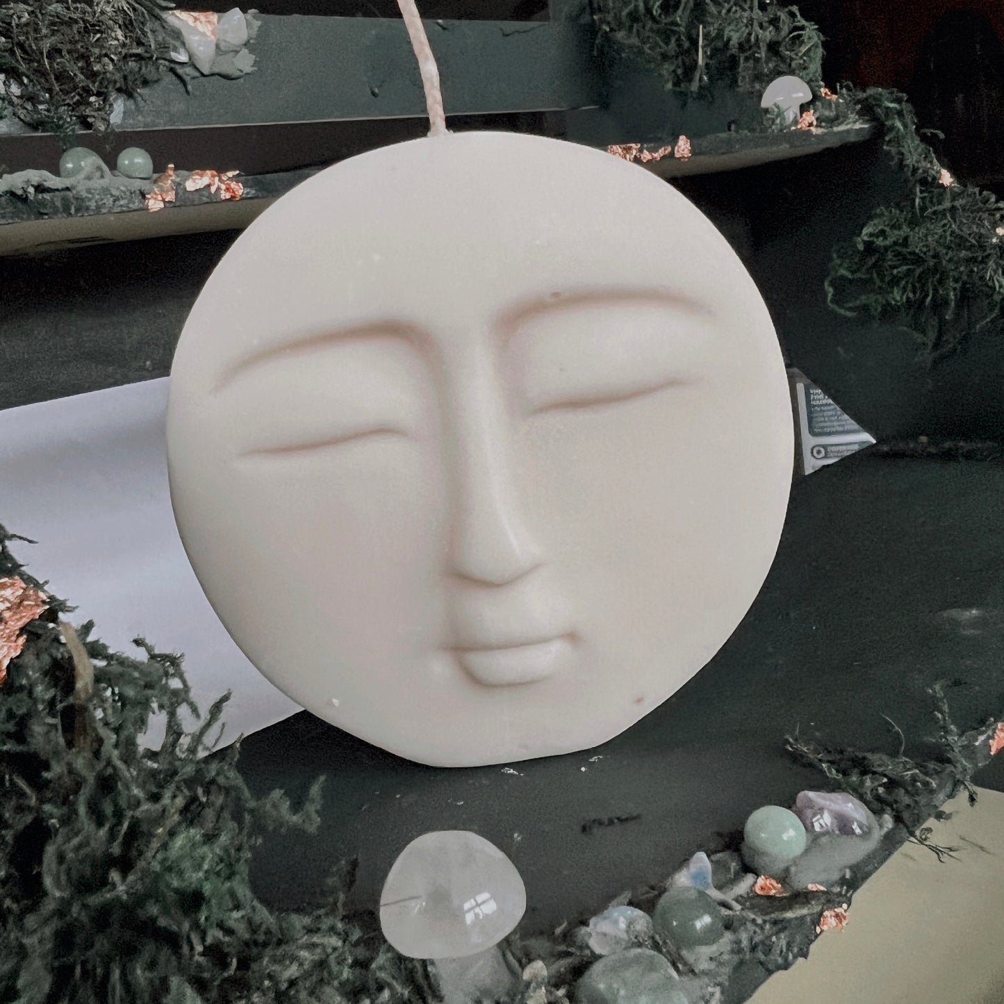 Moon Face Candle