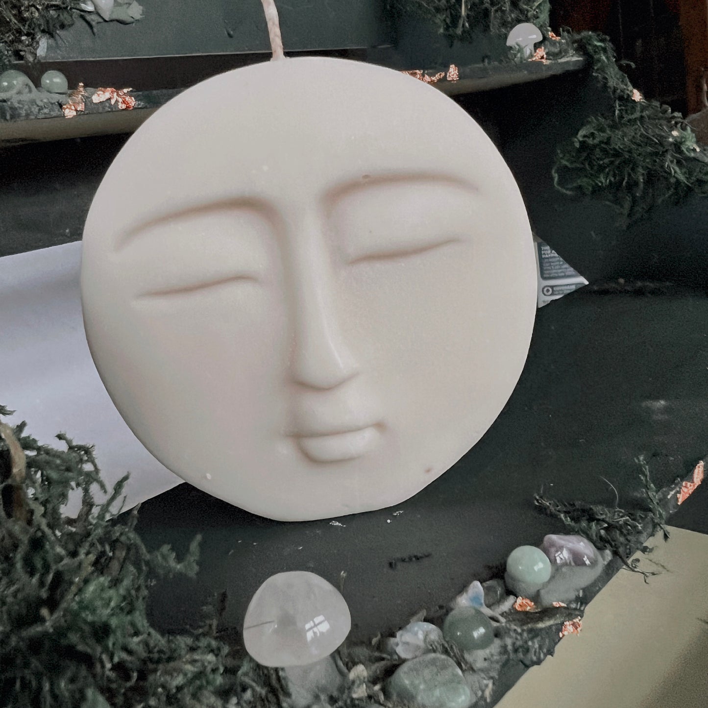 Moon Face Candle